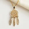 Augusta Jewellery Gold Plated Necklace - Mini Dreamcatcher