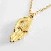 Augusta Jewellery Gold Plated Necklace - Hand of Venus Amulet