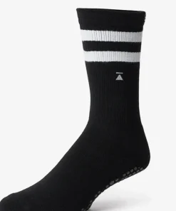 Base 33 Crew Grip Socks - Black & White Stripe