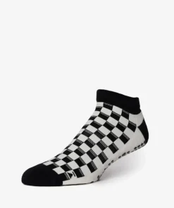 Base 33 Low Rise Grip Socks - Checkers
