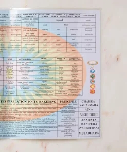 Chakras Laminated Folded A4