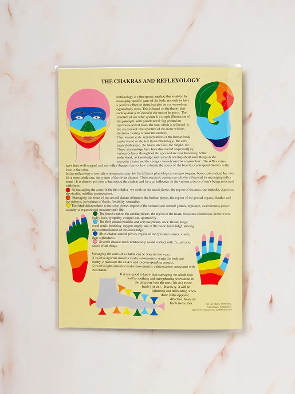 Chakras Laminated Folded A4