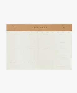 Designworks Ink Weekly Agenda Pad - Camel
