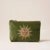 Elizabeth Scarlett Velvet Mini Pouch - Fern Green Sun Goddess