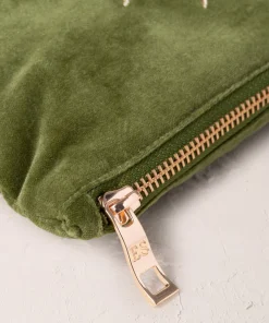 Elizabeth Scarlett Velvet Mini Pouch - Fern Green Sun Goddess