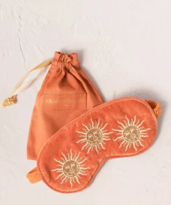 Elizabeth Scarlett Velvet Eye Mask - Rust Sun Goddess