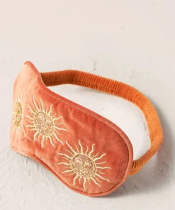 Elizabeth Scarlett Velvet Eye Mask - Rust Sun Goddess