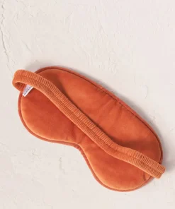 Elizabeth Scarlett Velvet Eye Mask - Rust Sun Goddess