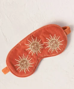 Elizabeth Scarlett Velvet Eye Mask - Rust Sun Goddess