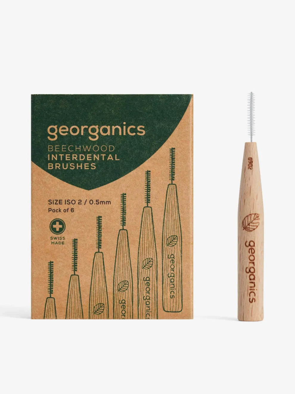 Georganics Beechwood Interdental Brush - ISO2/5mm
