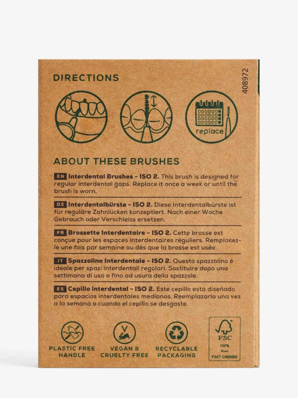 Georganics Beechwood Interdental Brush - ISO2/5mm