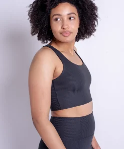 Girlfriend Collective Rib Paloma Bra - Black