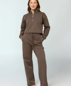 Girlfriend Collective Millie Straight Leg Sweatpant - Mink