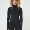 Girlfriend Collective Reset Long Sleeve Mock Neck Half Zip - Black