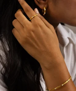 Goddess Charms Crown Chakra Bangle - Pearl