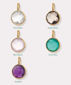 Goddess Charms Goddess of Protection Pendant Necklace with Rose Quartz Power Stone - Gold