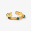 Goddess Charms Heart Chakra Ring - Green Onyx