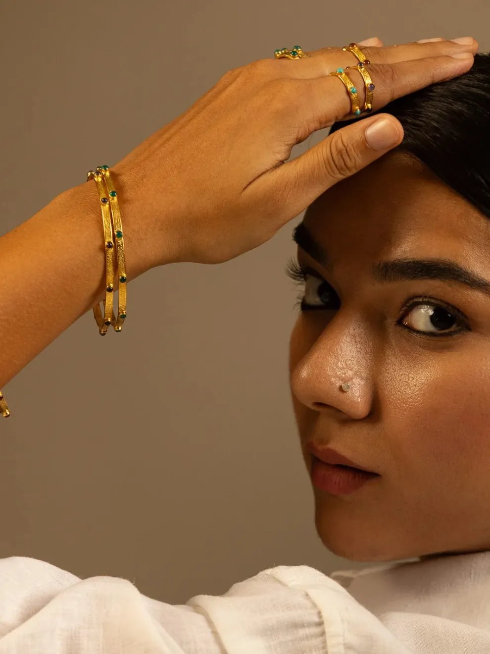 Goddess Charms Third Eye Chakra Bangle - Amethyst