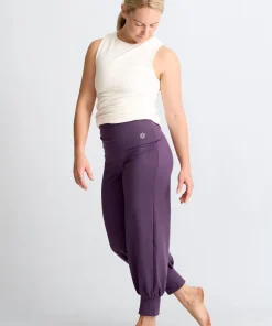 Gossypium Aspire Cropped Harem Pants - Grape