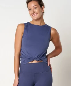 Gossypium Freedom Yoga Vest - Indigo