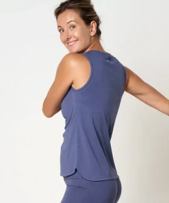 Gossypium Freedom Yoga Vest - Indigo