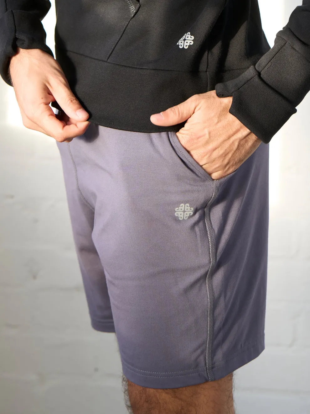 Gossypium Men's Drawstring Shorts - Ash Grey