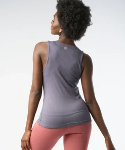 Gossypium Twist Yoga Vest - Ash Grey