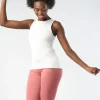 Gossypium Twist Yoga Vest - Natural