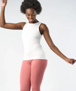Gossypium Twist Yoga Vest - Natural