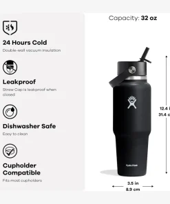 Hydro Flask 946ml (32oz) Wide Mouth Travel Bottle with Flex Straw - Birch