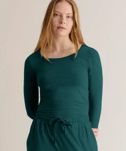 Komodo Darcey Long Sleeved Organic Cotton Top - Teal