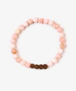Mala Bead Bracelet - Pink Opal