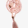 Mala Bead Necklace - Pink Opal