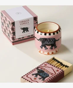 Paddywax Adopo Elephant Ceramic Candle - Tobacco Vanilla