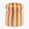 Paddywax Cabana Striped Ceramic Candle - Sienna Sunset