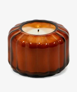 Paddywax Ripple Glass Votive Candle - Tobacco Patchouli