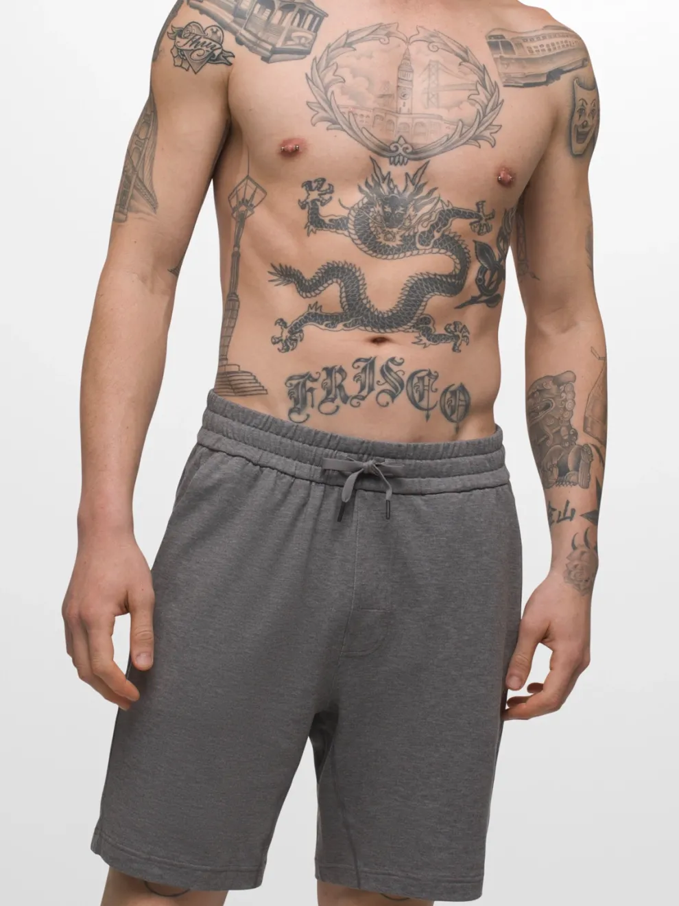 prAna Altitude Tracker Short II - Heather Grey