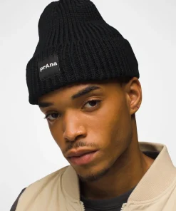 prAna Logo Beanie - Black