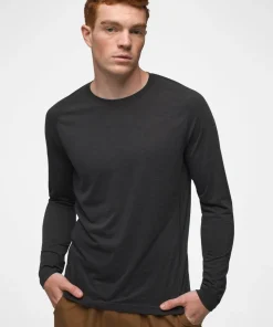 prAna Mission Trails L/S Tee - Black Heather