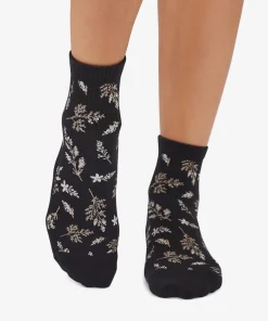 Tavi Noir Aria Grip Socks - Ebony Floral