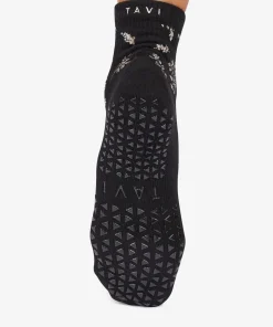 Tavi Noir Aria Grip Socks - Ebony Floral