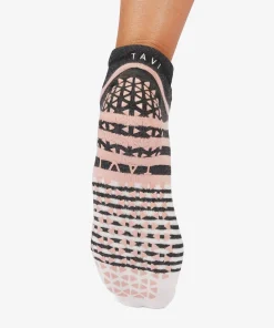Tavi Noir Savvy Grip Socks - Petal Melange Stripe