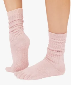 ToeSox Full Slouch Grip Socks - Petal
