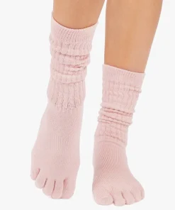 ToeSox Full Slouch Grip Socks - Petal