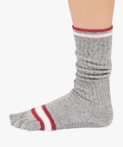ToeSox Full Slouch Grip Socks - Snowdrift