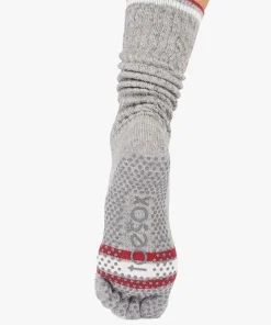 ToeSox Full Slouch Grip Socks - Snowdrift