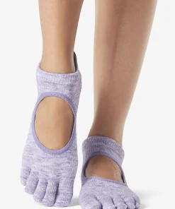 Toesox Full Toe Bellarina Grip Socks - Heather Purple