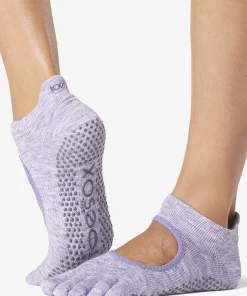 Toesox Full Toe Bellarina Grip Socks - Heather Purple