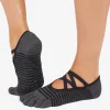 ToeSox Full Toe Elle Grip Socks - Midnight Stripe