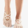 Toesox Full Toe Elle Grip Socks - Ballet Nude
